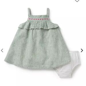 Janie and Jack BABY STRIPED LINEN SUNDRESS
